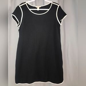 Banana Republic contrast piping black dress, size L, #13229